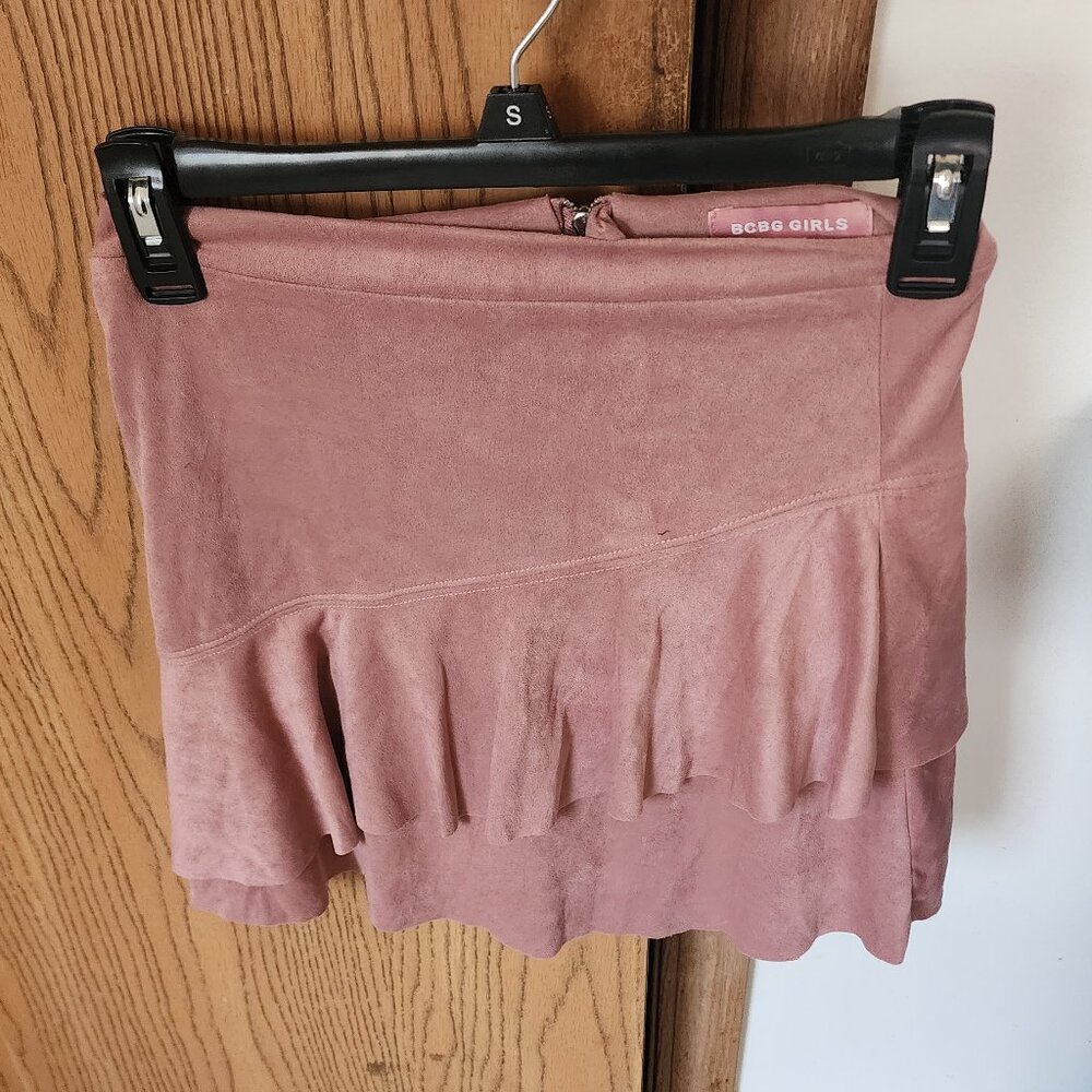 Bcbg girls pink skirt with zipper size 7 in kids (girls) adult small
